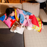 アートブランケット コットンブレンド | 青のアネモネ.