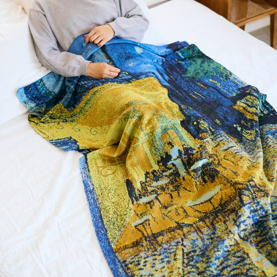 アートブランケット | フィンセント・ファン・ゴッホ | 夜のカフェテラス