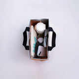 ニットバッグ | チェックのブランケットの上の猫