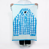 アートブランケット コットンブレンド | 青いシャツ.