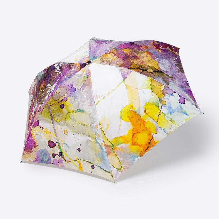 晴雨兼用折りたたみ傘 | 日本製 軽量 | 55cm | かけがわ惠 | 菫と