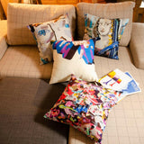 クッションカバー45×45 | Overlap of paint(Mona Lisa).