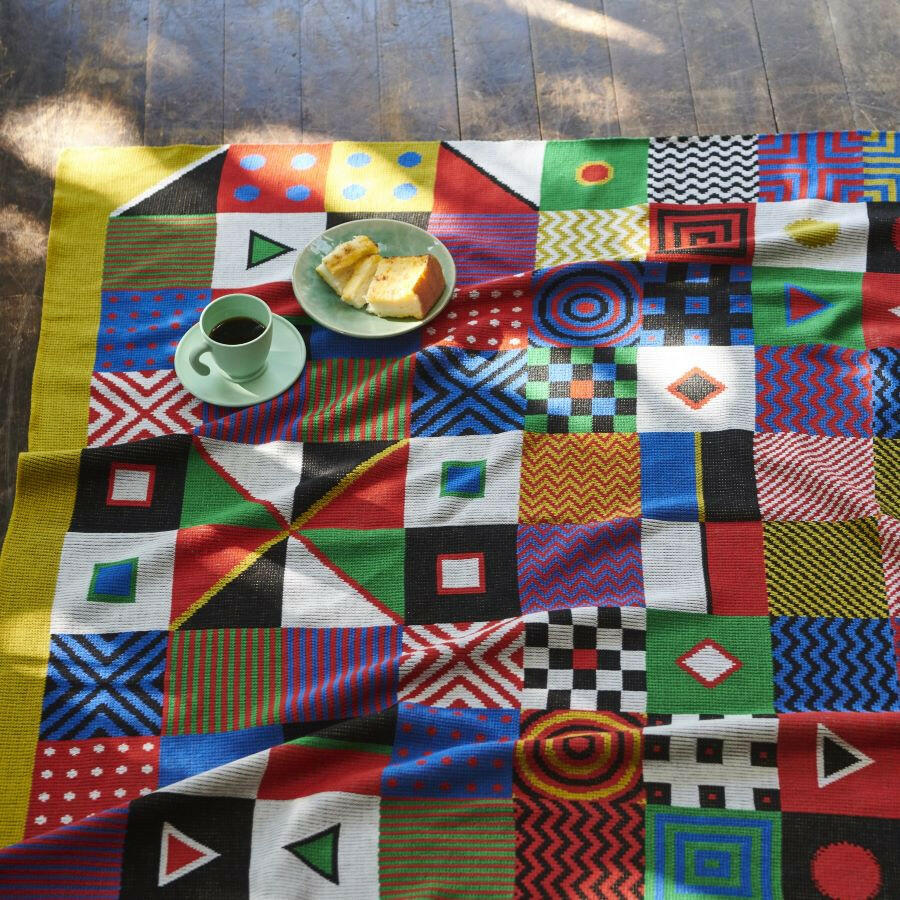 アートブランケット アートスローケット ニットブランケット