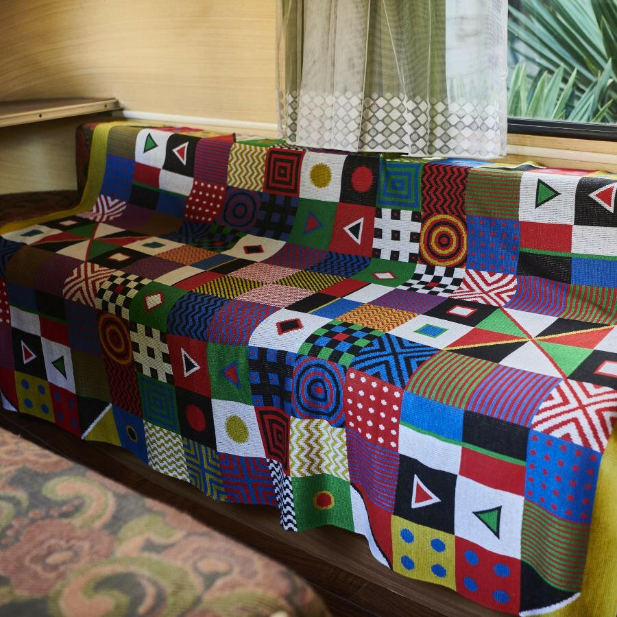 アートブランケット アートスローケット ニットブランケット