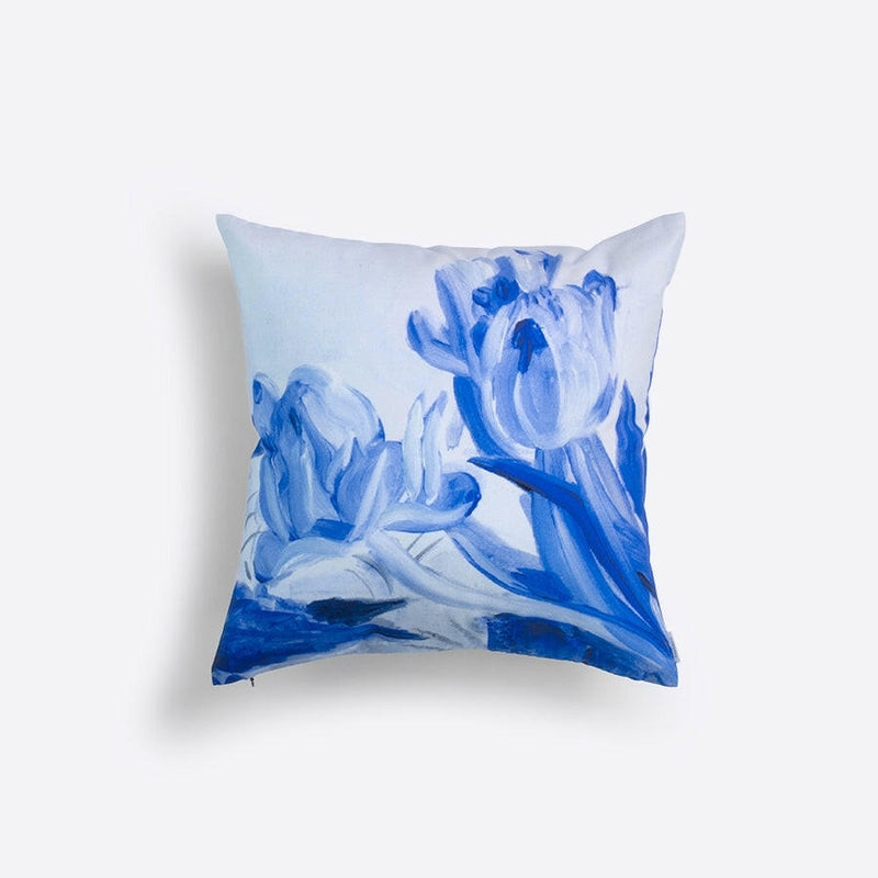 クッションカバー45×45 | 青いチューリップ.