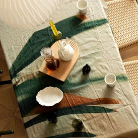 麻のマルチクロス | Orchid in a Cafe