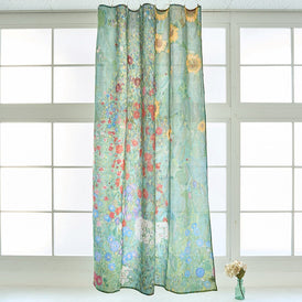 麻のマルチクロス | ヒマワリの咲く農家の庭