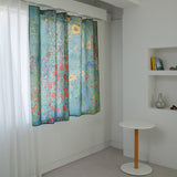 麻のマルチクロス２枚セット | カーテン | ヒマワリの咲く農家の庭