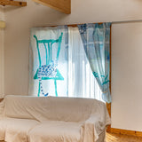 カーテン仕様マルチクロス 100×150cm | 2枚セット | 部屋でくつろぐベンガル猫