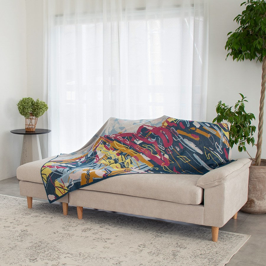 アートブランケット アートスローケット ニットブランケット