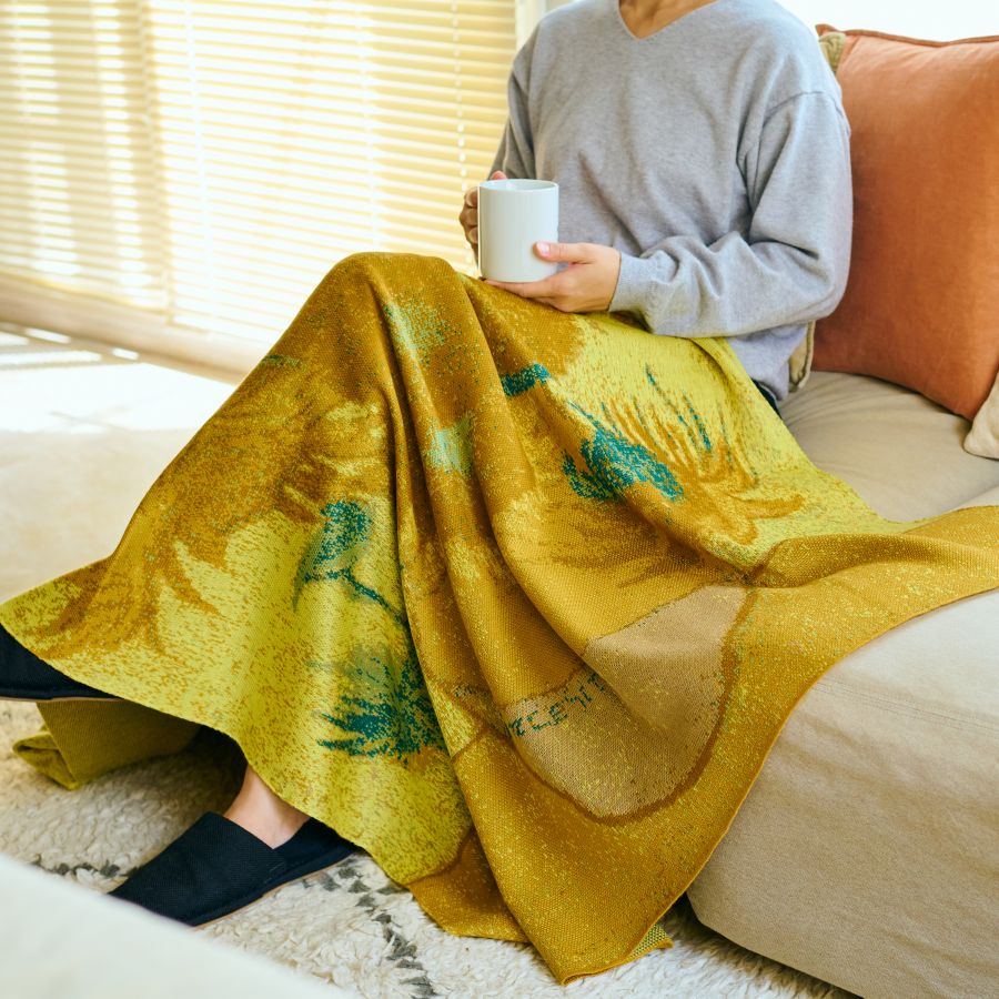 FAVORRIC アートブランケット アートブランケット アートスローケット ニットブランケット