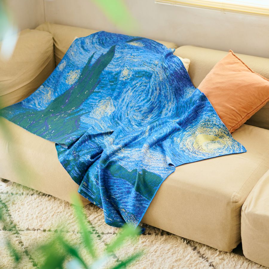 アートブランケット アートスローケット ニットブランケット