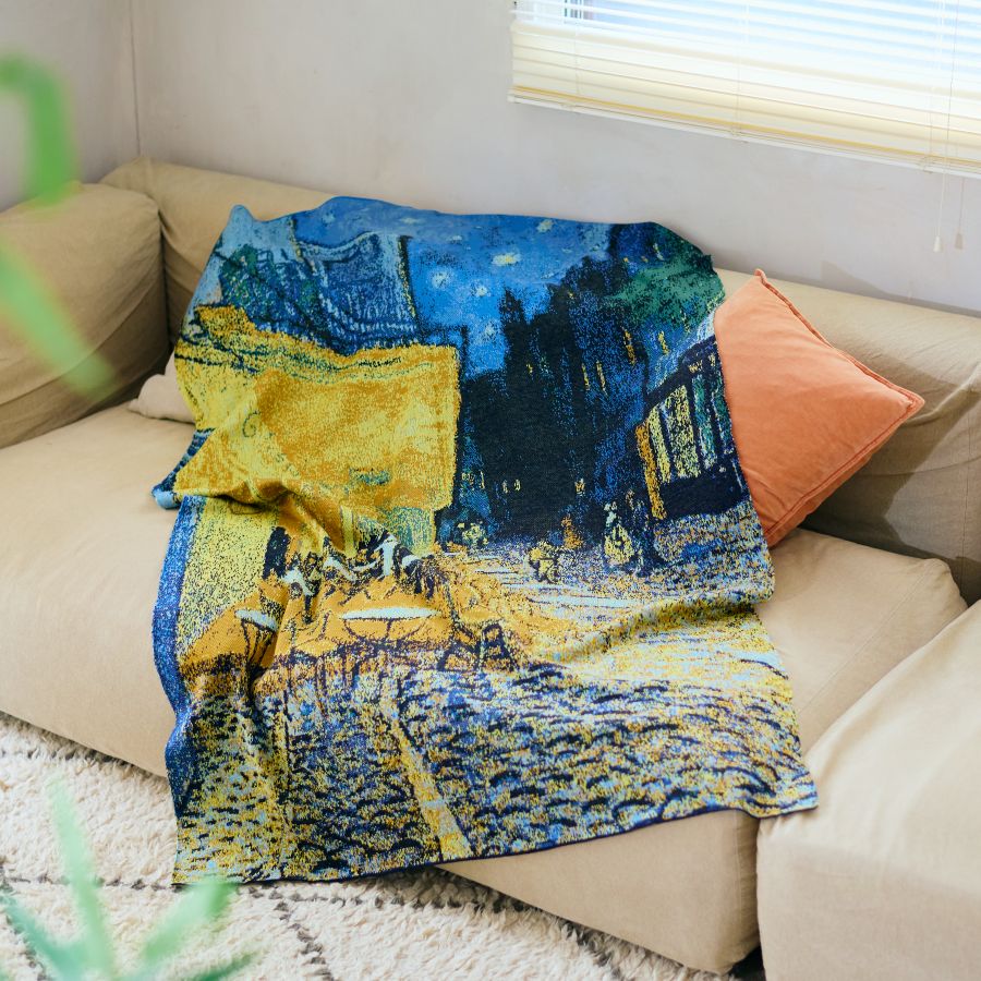 アートブランケット アートスローケット ニットブランケット