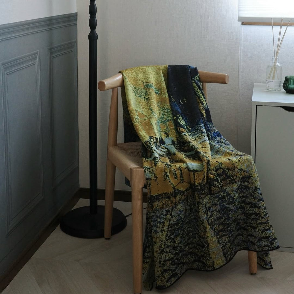 アートブランケット アートスローケット ニットブランケット