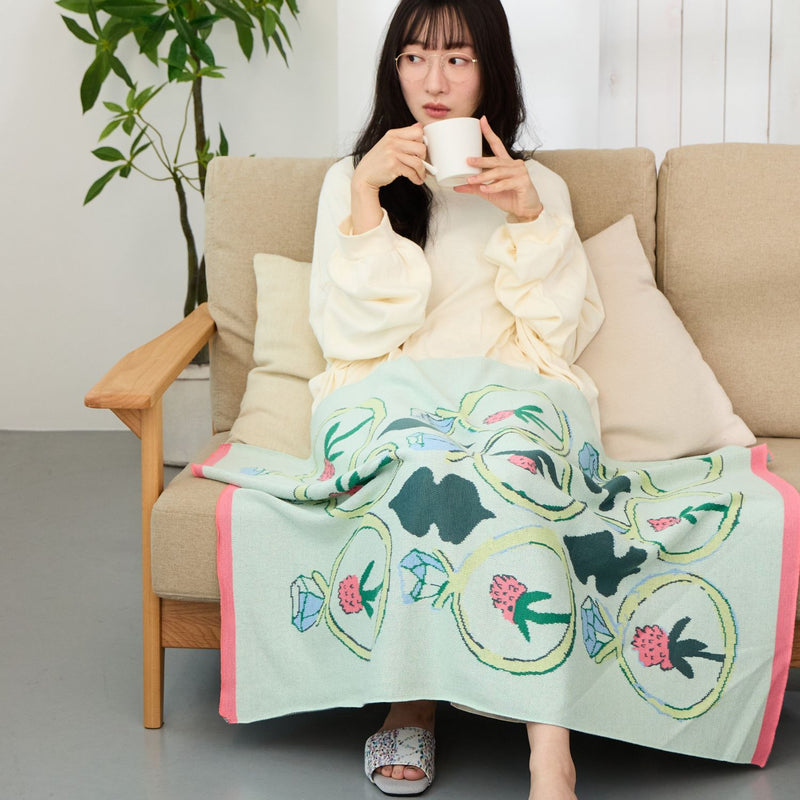 アートブランケット コットンブレンド | 指輪とお花