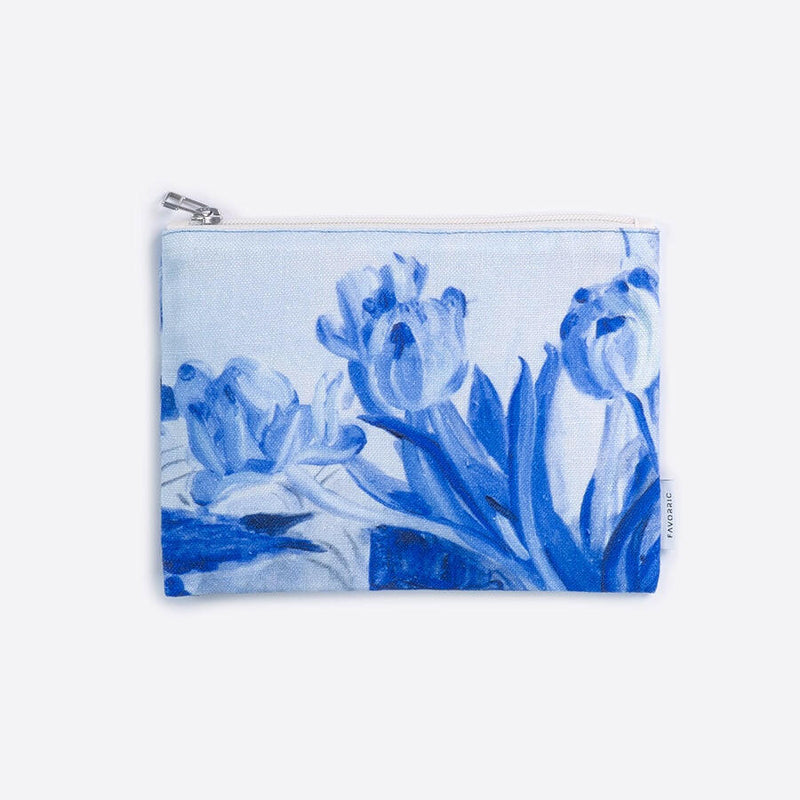リネンポーチ | 青いチューリップ.