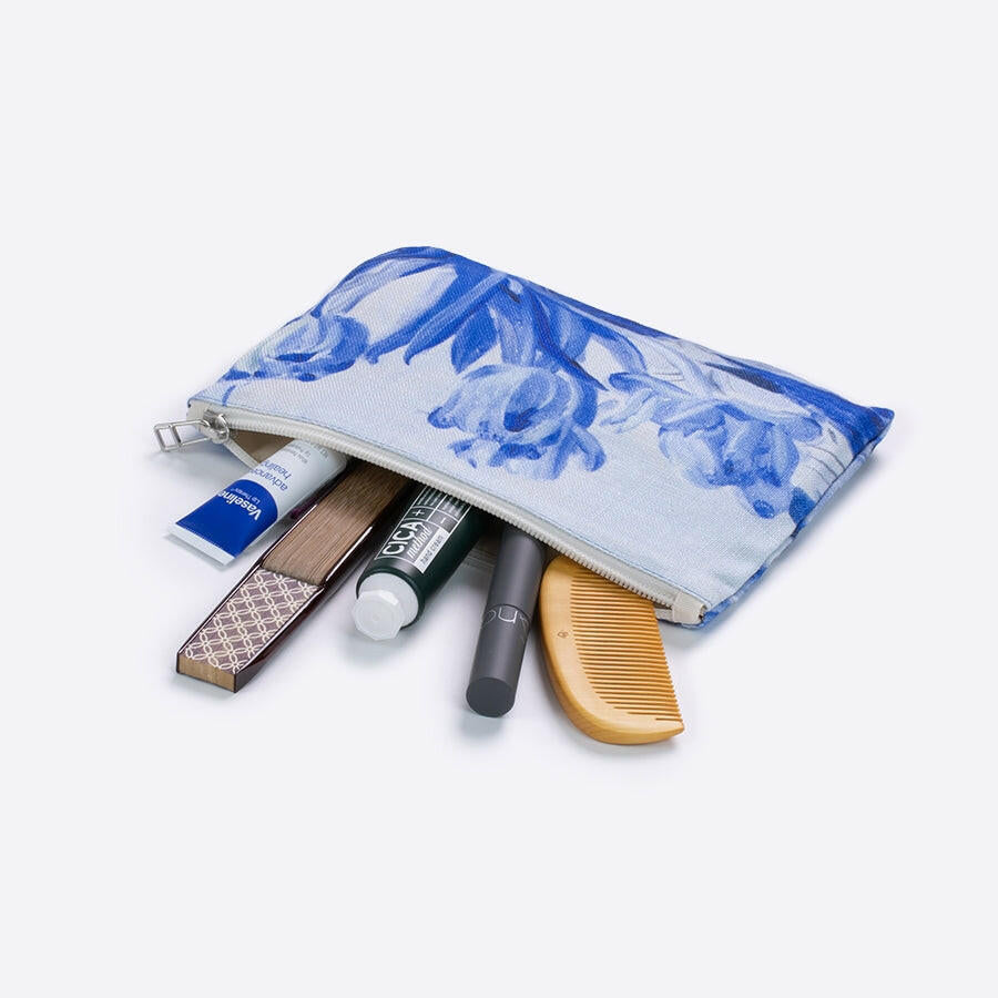 リネンポーチ | 青いチューリップ.