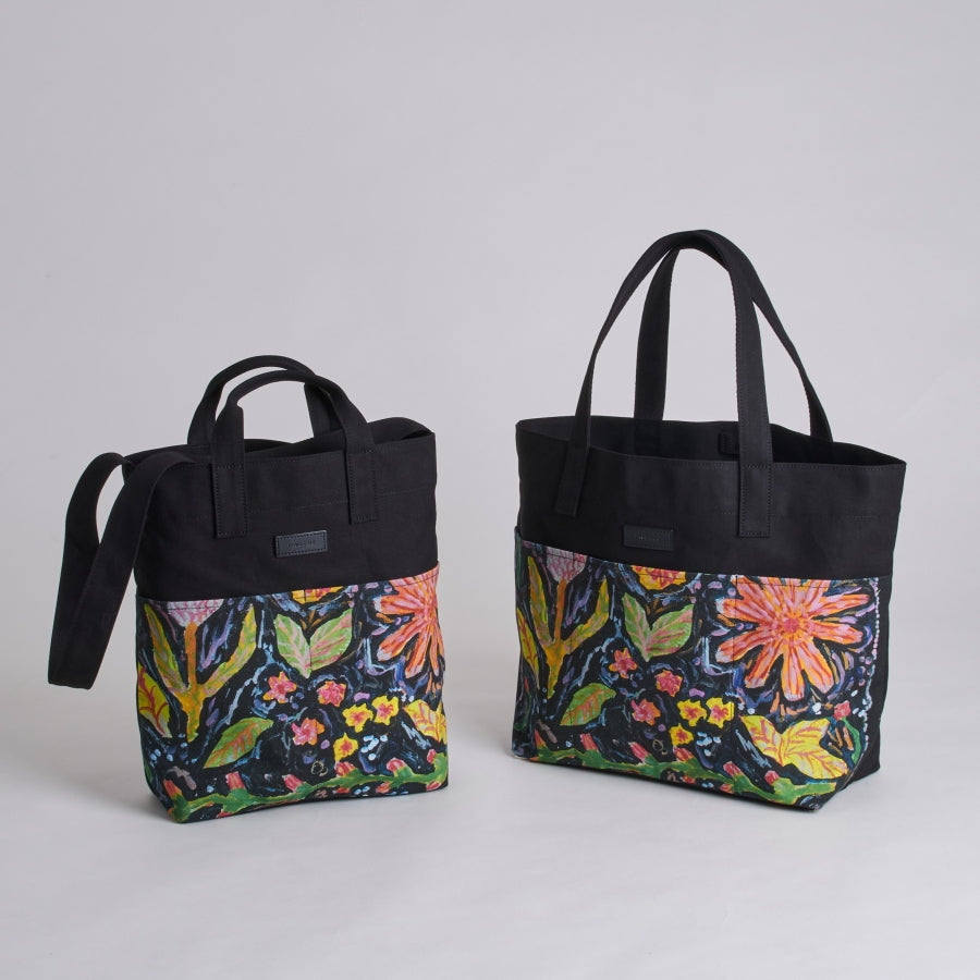 キャンバスショルダートートバッグ | 花たちの会話