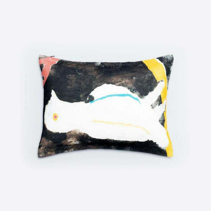 リネンクッションカバー34×47 | 白い鳥.