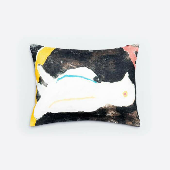 リネンクッションカバー34×47 | 白い鳥.