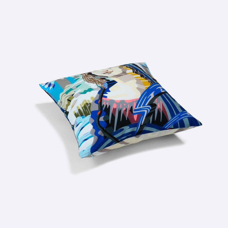 クッションカバー45×45 | Overlap of paint(Mona Lisa).