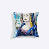 クッションカバー45×45 | Overlap of paint(Mona Lisa).