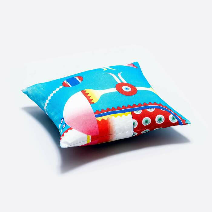 リネンクッションカバー45×45 | Birds and Trees.