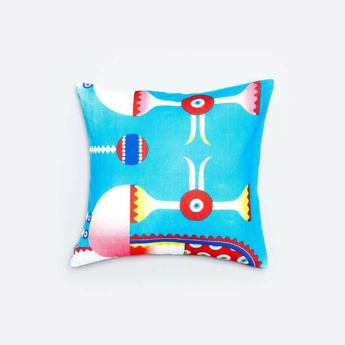 リネンクッションカバー45×45 | Birds and Trees.