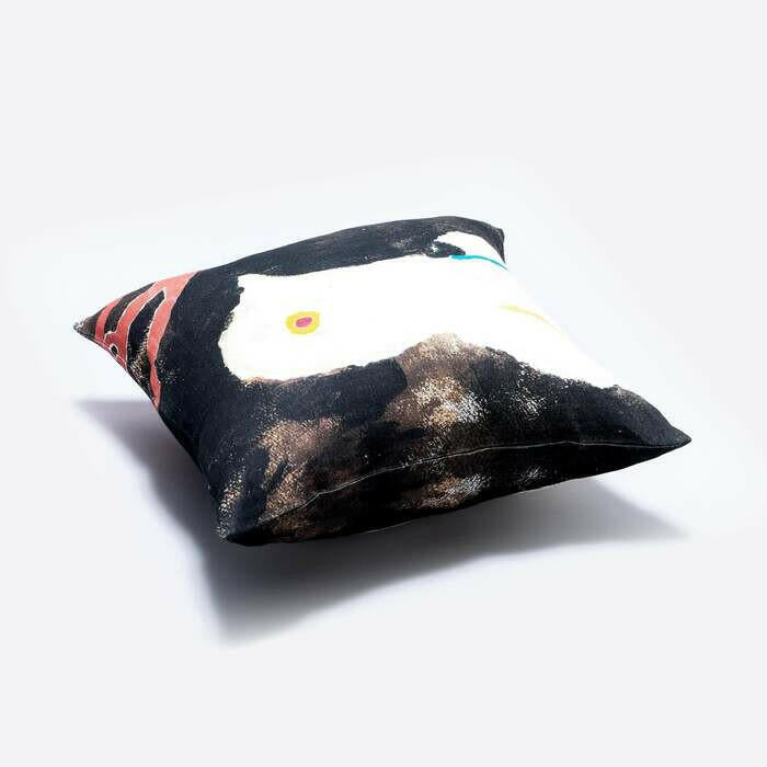 リネンクッションカバー45×45 | 白い鳥.