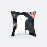 リネンクッションカバー45×45 | 白い鳥.