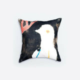 リネンクッションカバー45×45 | 白い鳥.