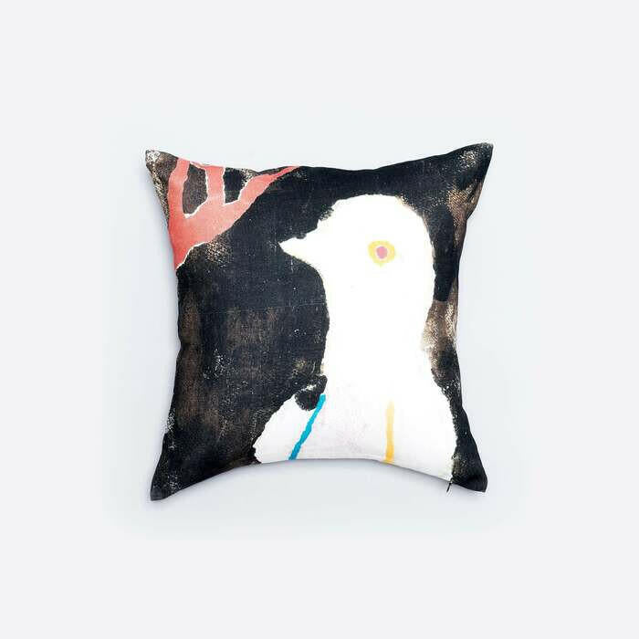 リネンクッションカバー45×45 | 白い鳥.