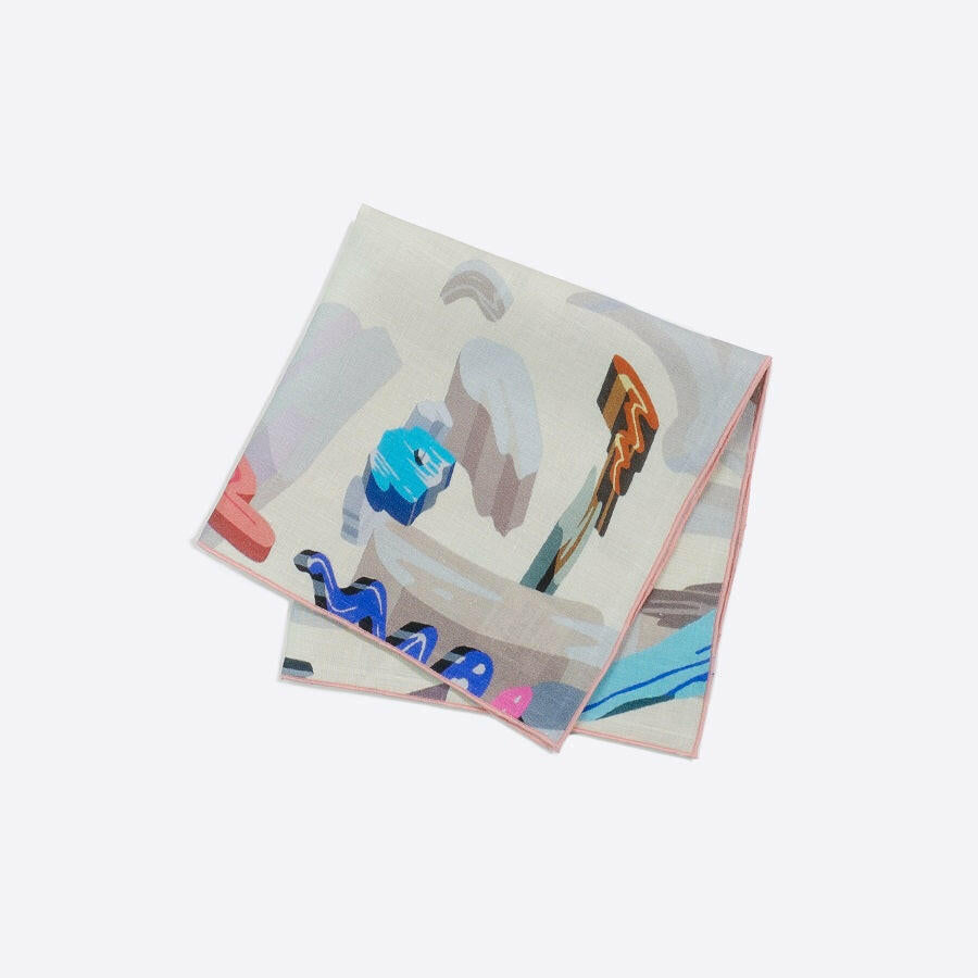 リネンキッチンクロス | Overlap of paint(Face).