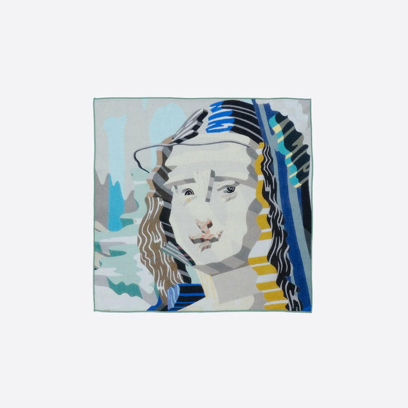 リネンキッチンクロス | Overlap of paint(Mona Lisa).