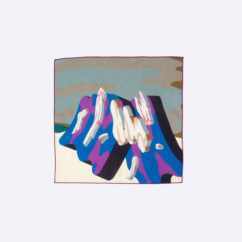 リネンキッチンクロス | Overlap of paint(Untyu Fuji).