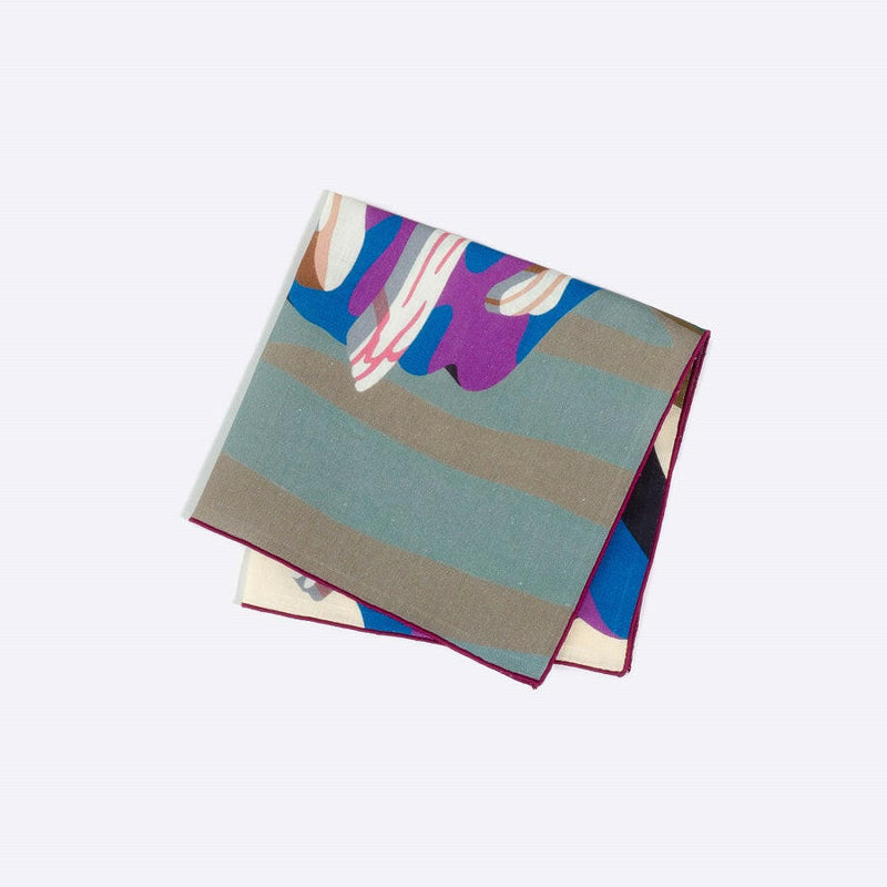 リネンキッチンクロス | Overlap of paint(Untyu Fuji).