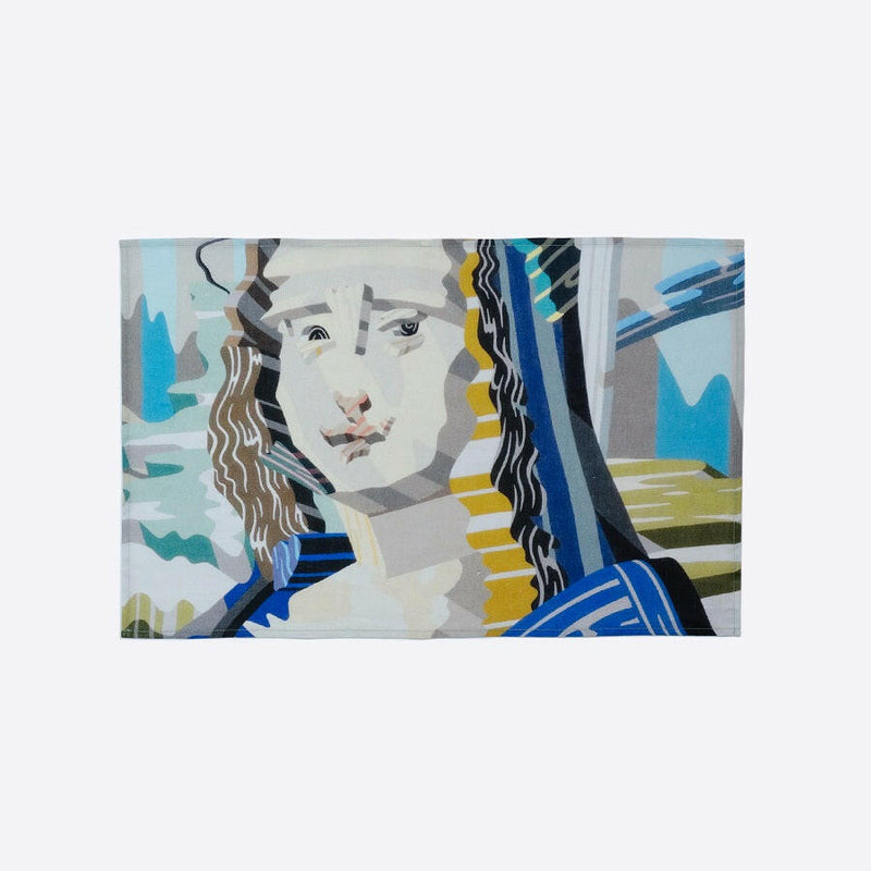 リネンティータオル | Overlap of paint(Mona Lisa).