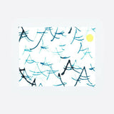 リネンランチョンマット | 波と月 | Aタイプ.