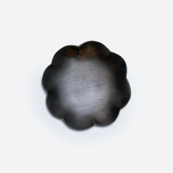小皿 黒漆 | 花皿.
