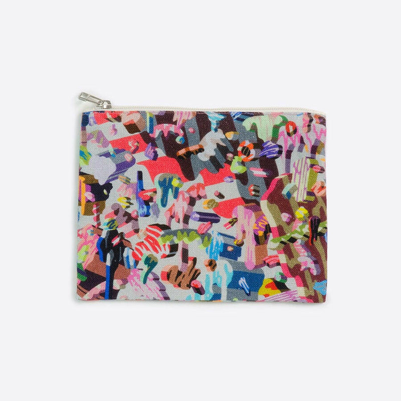 リネンポーチ | Overlap of paint (dot3).