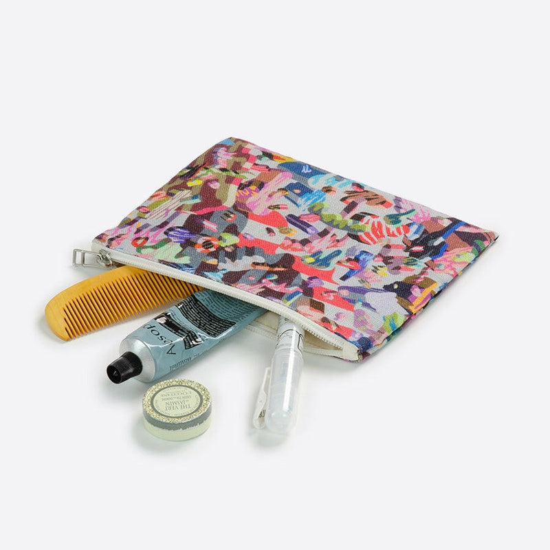 リネンポーチ | Overlap of paint (dot3).